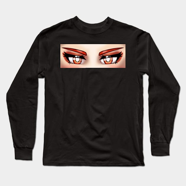 Pepperoni-Queen Eyes Long Sleeve T-Shirt by AV90